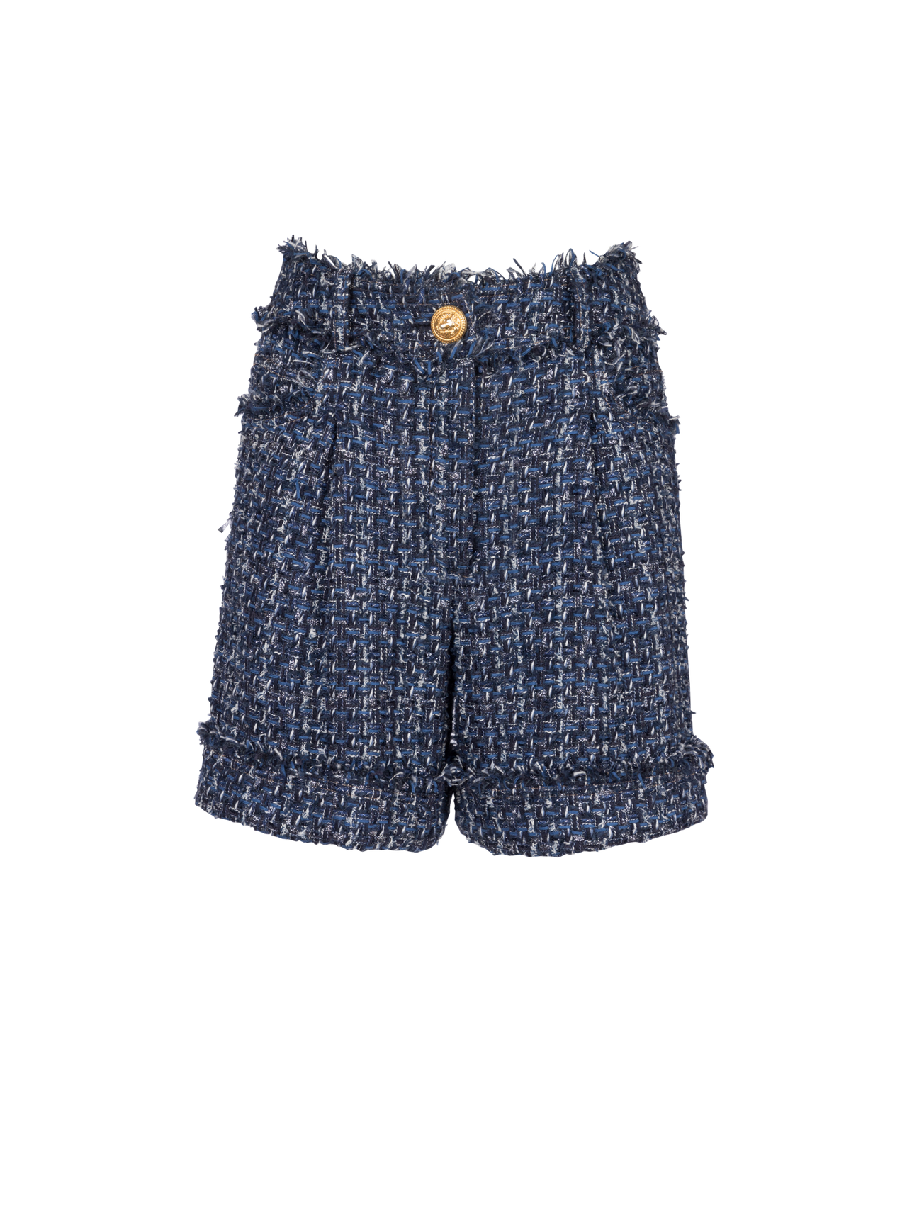 Balmain Women's Hw Denim Tweed Shorts