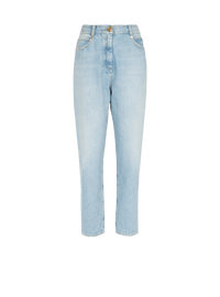 Balmain Women's Low-Rise Boyfriend Jeans W/ Monogram