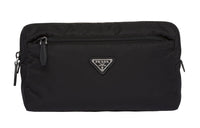 PRADA Nylon Fabric Clutch Regular Unisex Black