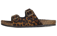 SAINT LAURENT Leopard-print Buckle Sandals