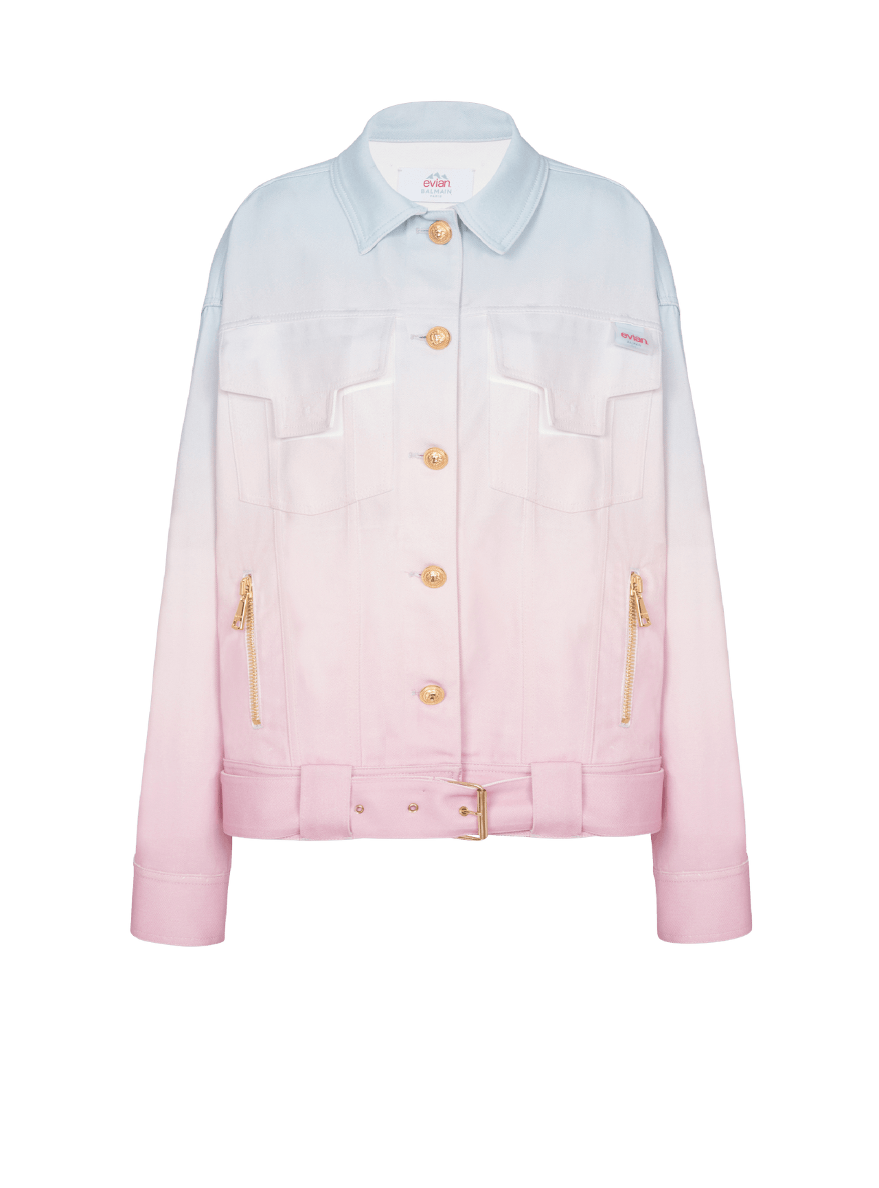 Balmain Women's Evian Gradient Denim Oversize Jacket