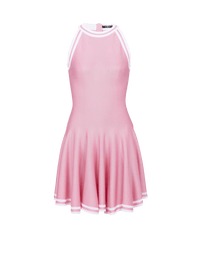 Balmain Women's Sleeveless Contrasted Knit Skater Dress