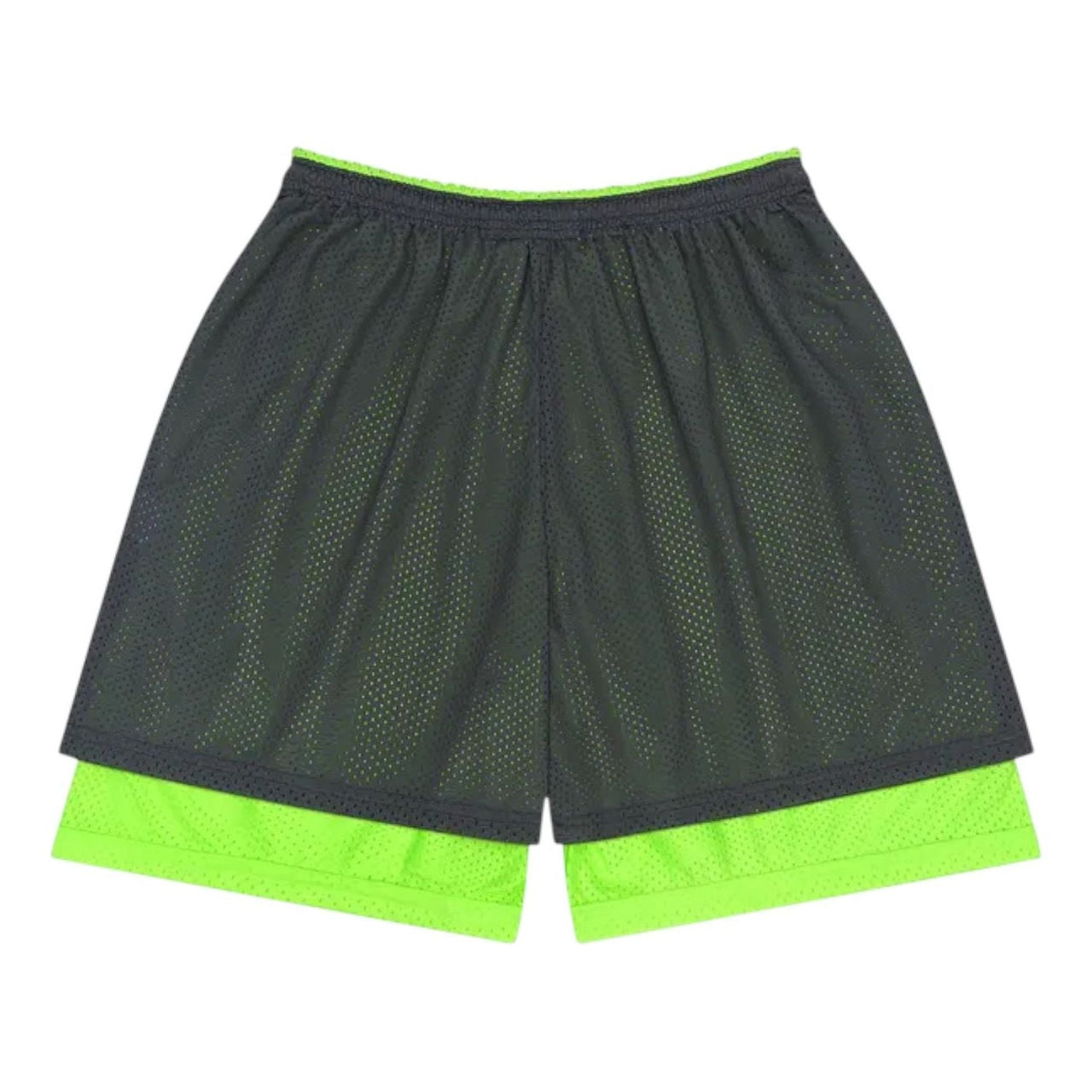 Denim Tears ADG Double Layer Mesh Shorts 'Grey Lime' SS25BRA0051914