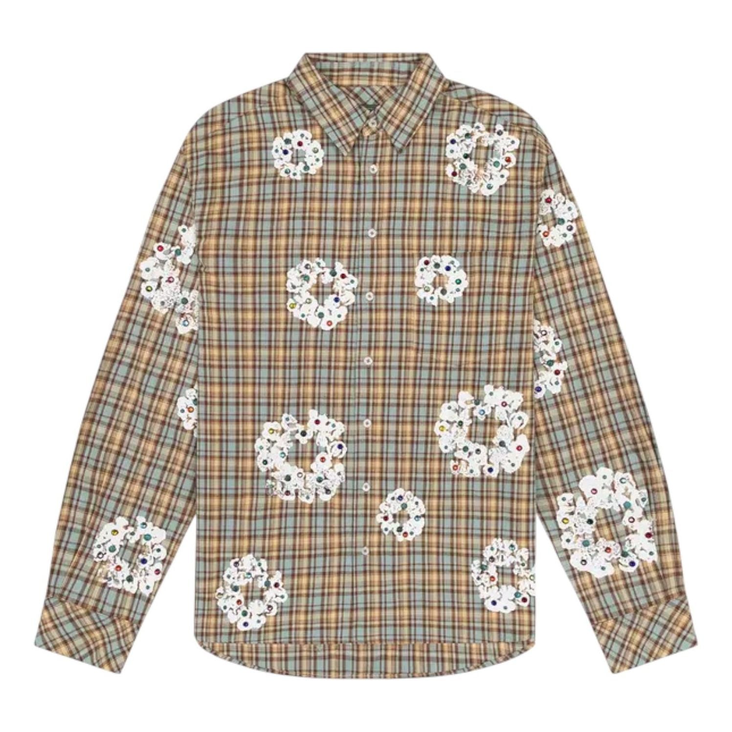 Denim Tears Cotton Wreath Western Shirt 'Tan' SS25TWL300529