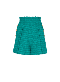 Balmain Women's Hw 6 Btn Tweed Shorts