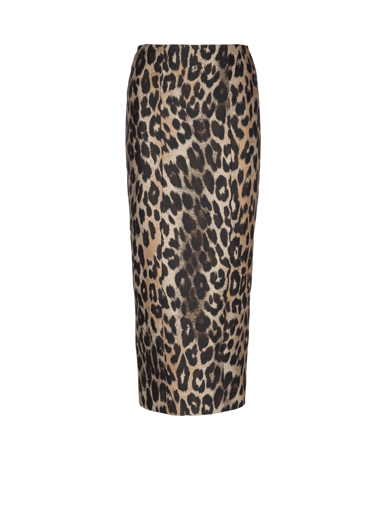 Balmain Women's Hw Leopard Jacquard Pencil Skirt