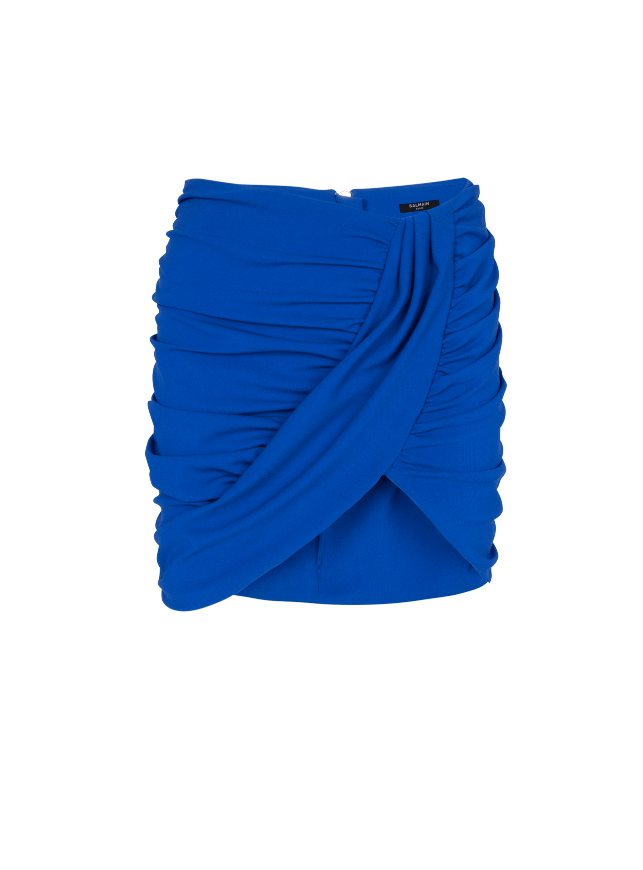 Balmain Women's Draped Jersey Short Skirt