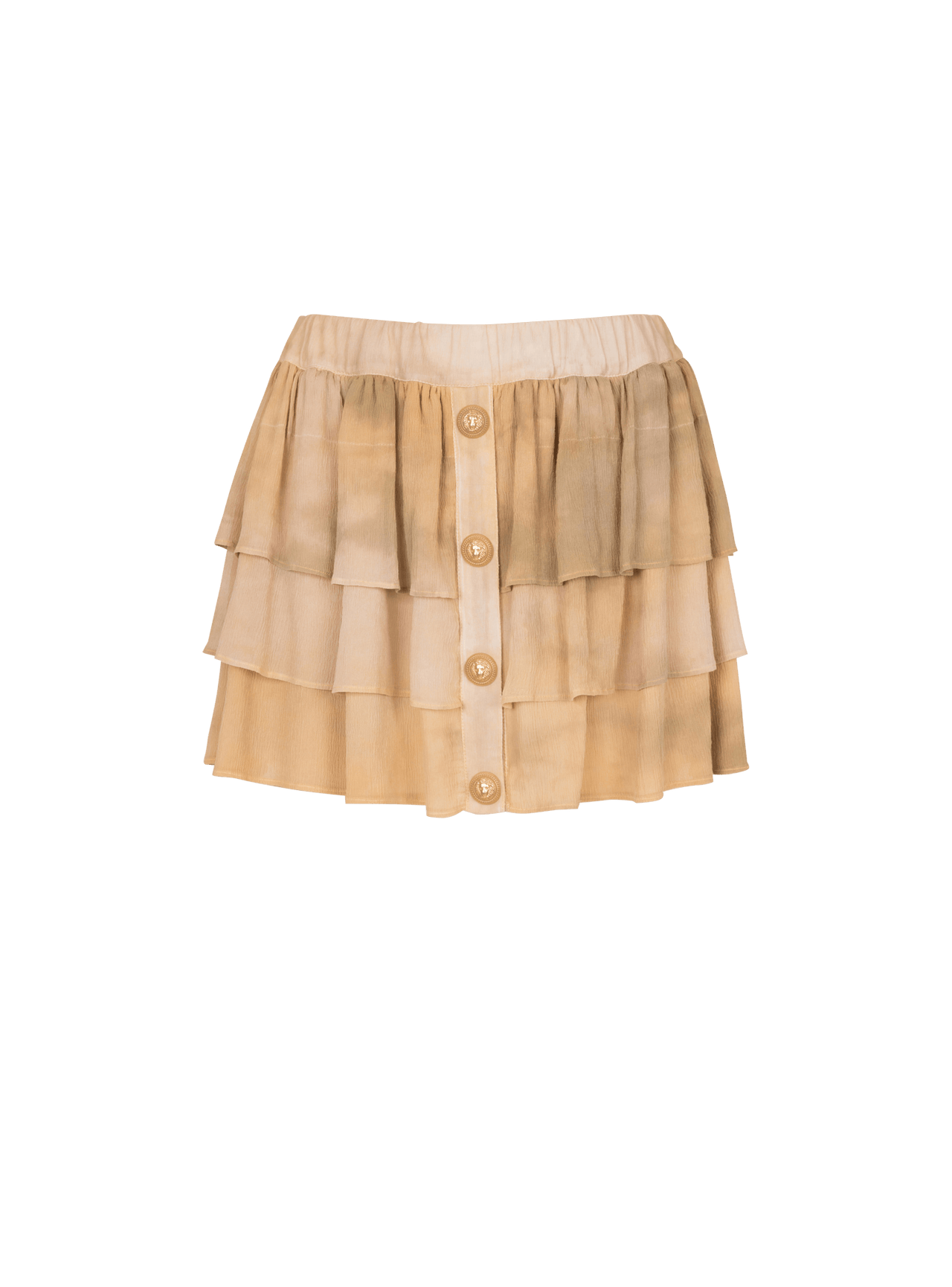Balmain Women's Lw Tie & Dye Ruffles Short Skirt