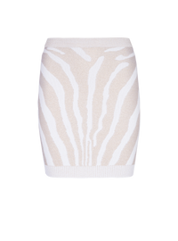 Balmain Women's Hw Golden Zebra Knit Short Skirt