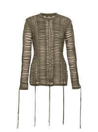 Balmain Women's Ls Braided Jersey Top