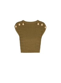 Balmain Women's 6 Btn Knit Cropped Top