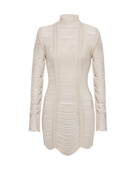 Balmain Women's Ls Macrame Knit Short Dress