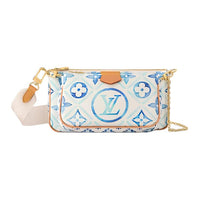 LOUIS VUITTON Multi Pochette Monogram Tiles Coated Canvas Shoulder Bag Crossbody Bag Women's Multicolor