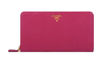 PRADA Cow Leather Wallet Women's Pink