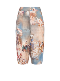 Balmain Women's Sky Printed Canvas Bermuda Pants