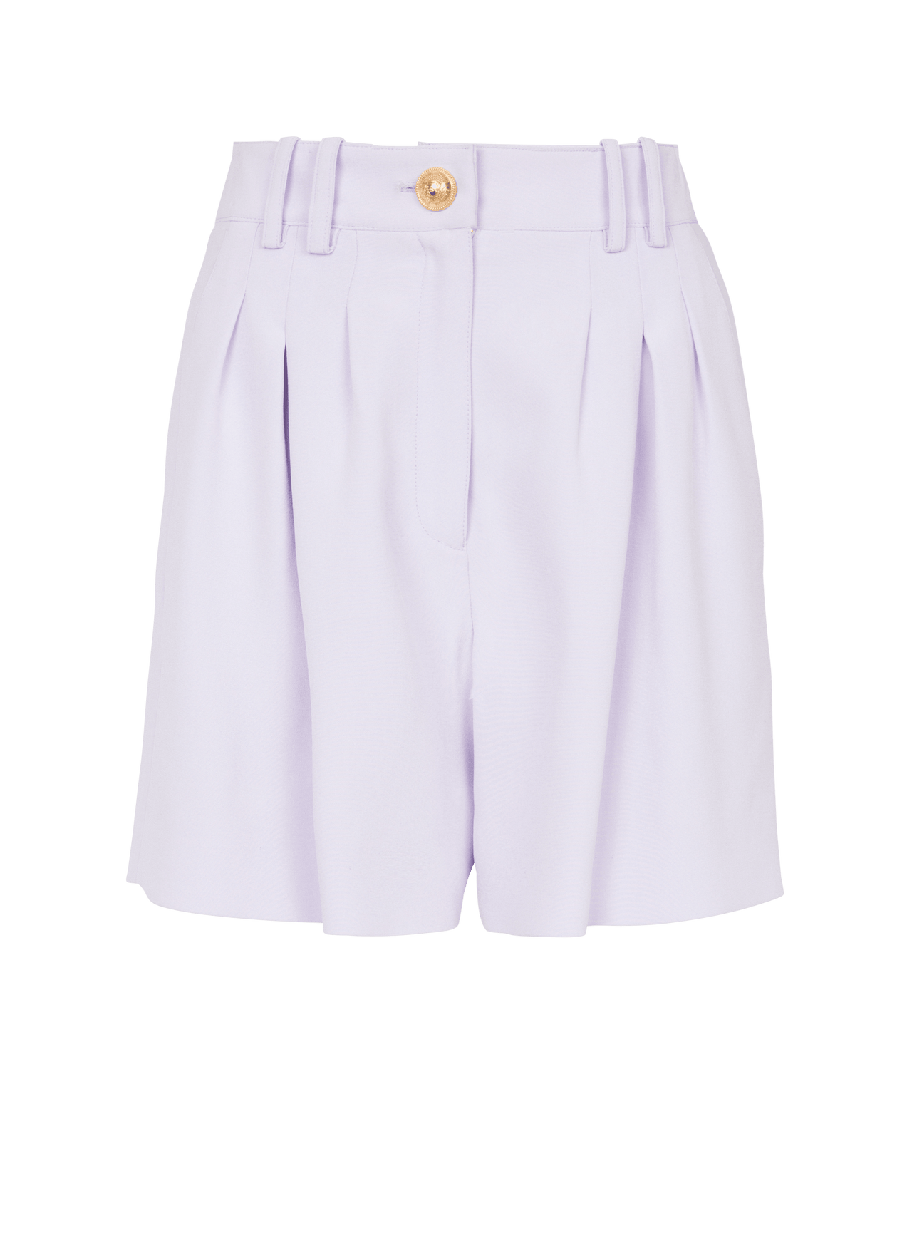 Balmain Women's Belted Crepe Shorts