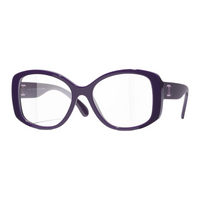 CHANEL Acetate Nylon Square Eyeglass Frames Men's Dark Purple
