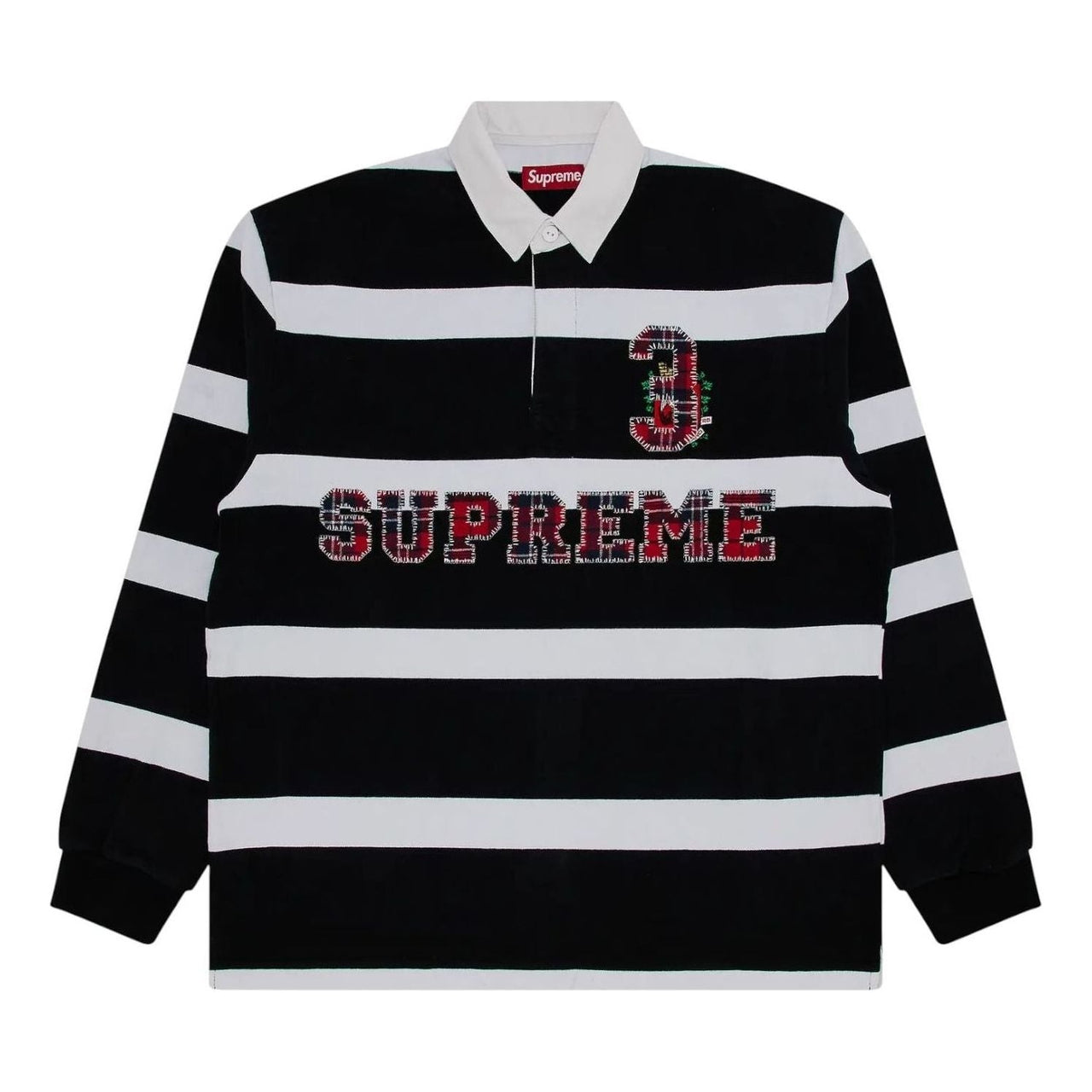 Supreme Stripe Rugby FW25 'Black' FW25KN10-BLACK