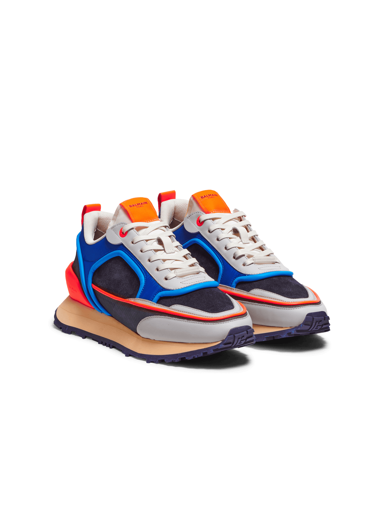 Balmain Men's Racer-Suede,nylon&mesh
