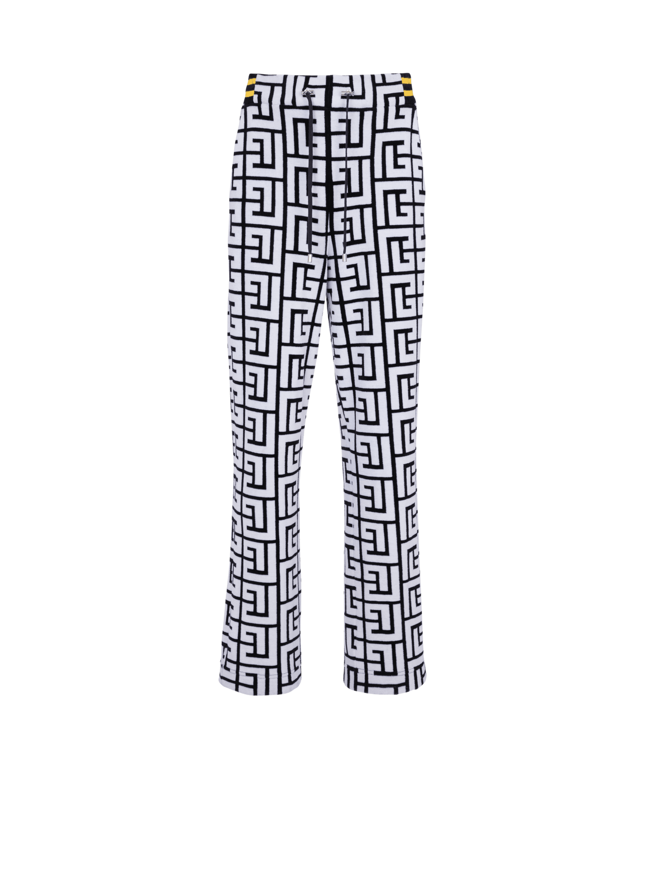 Balmain Men's Maxi Monogram Velvet Pyjama Pants