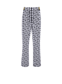 Balmain Men's Maxi Monogram Velvet Pyjama Pants
