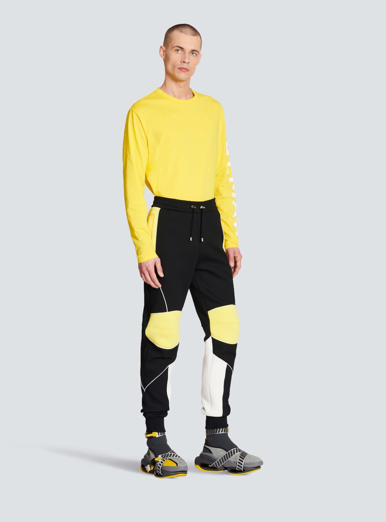 Balmain Men's Neoprene Multicut Sweatpants