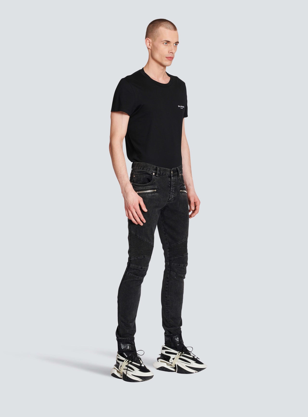 Balmain Men's Pantalon Denim Slim Revers