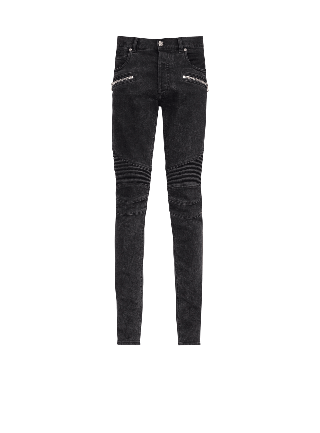 Balmain Men's Ribbed Slim Jeans-Vintage Used