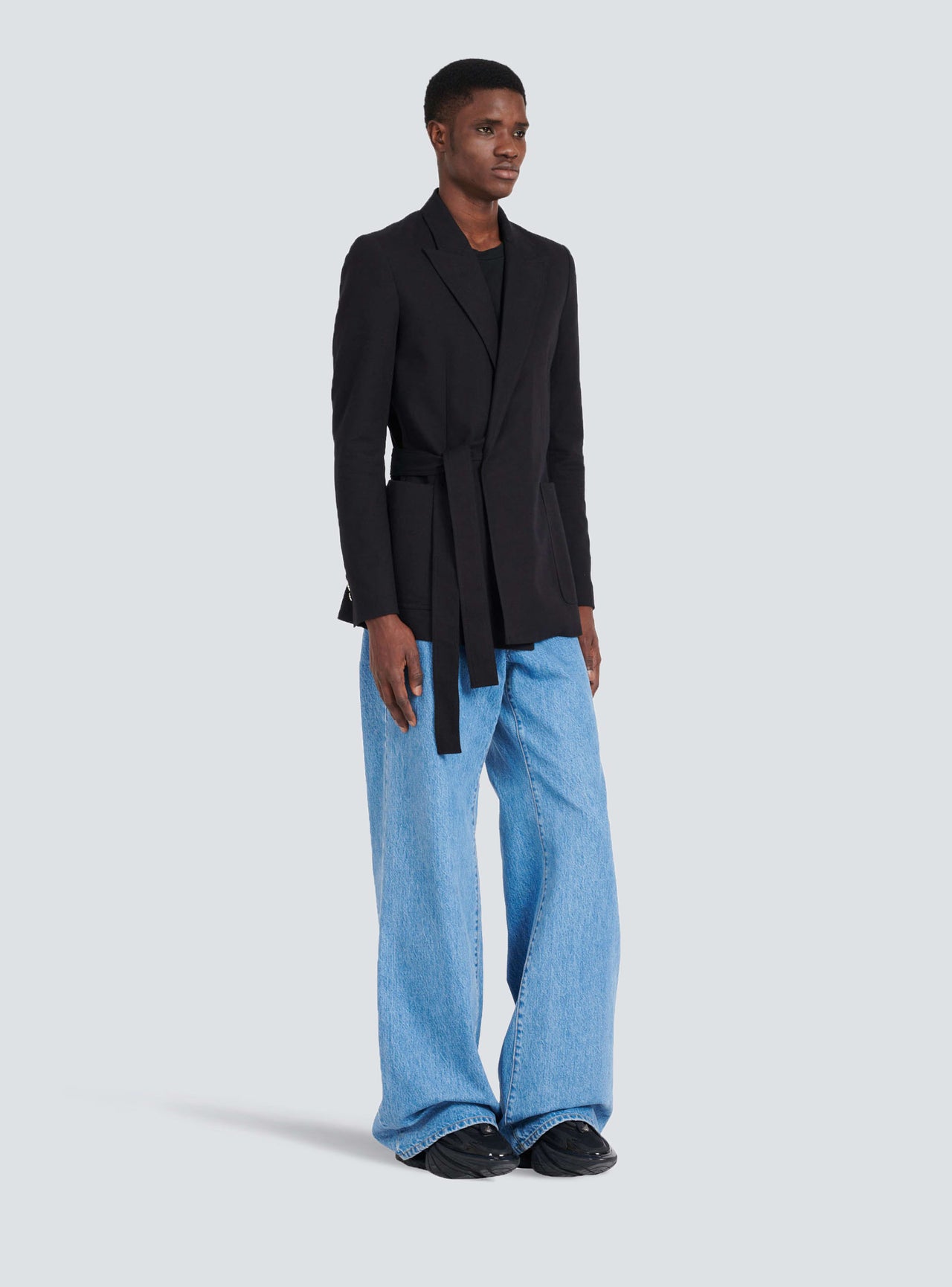 Balmain Men's Wrap Tied Cotton Jacket