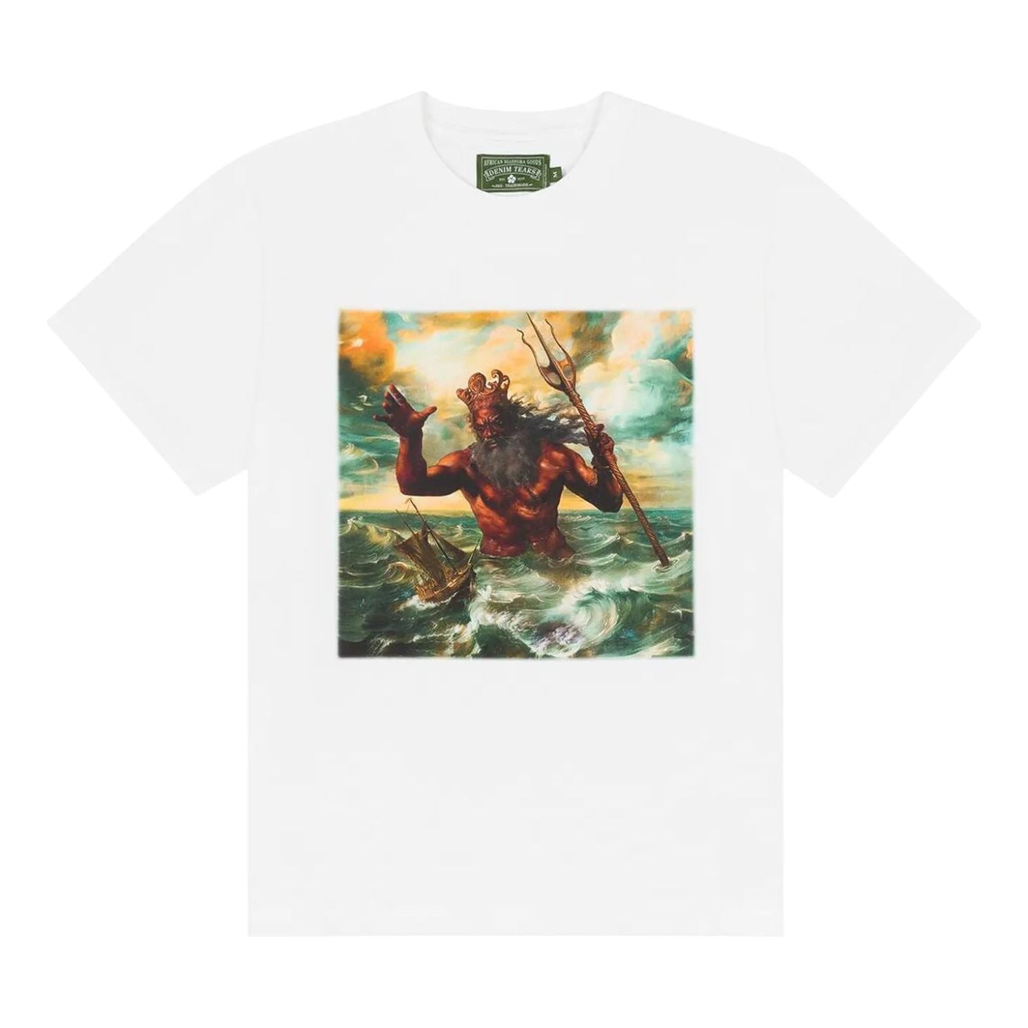 Denim Tears Poseidon's Revenge T-Shirt 'White' SS25TSS0021903