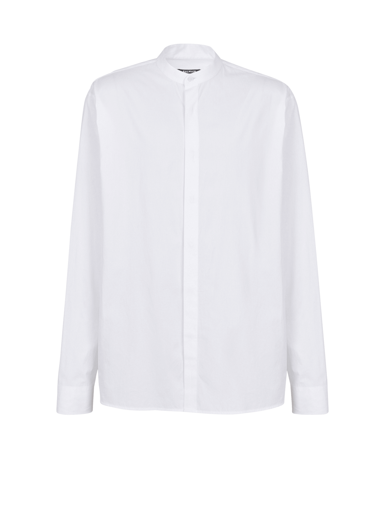 Balmain Men's Mao Collar Cotton Shirt