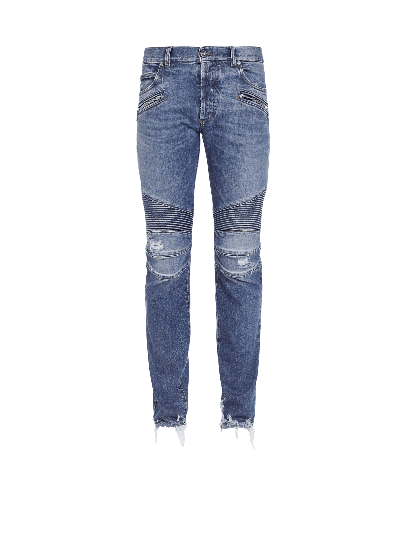 Balmain Men's Ribbed Tapered Jeans-Vintage Used