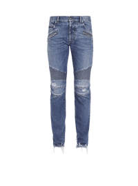 Balmain Men's Ribbed Tapered Jeans-Vintage Used