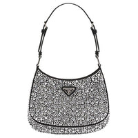 PRADA Cleo Satin Bag With Appliques Metal