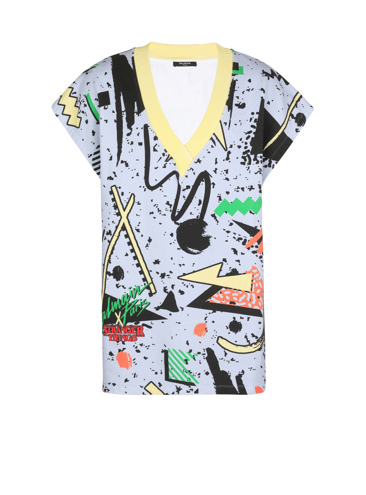 Balmain Men's Oversized Printed Mc Jumper