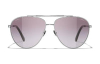 CHANEL Irregular Shape Sunglasses Women's