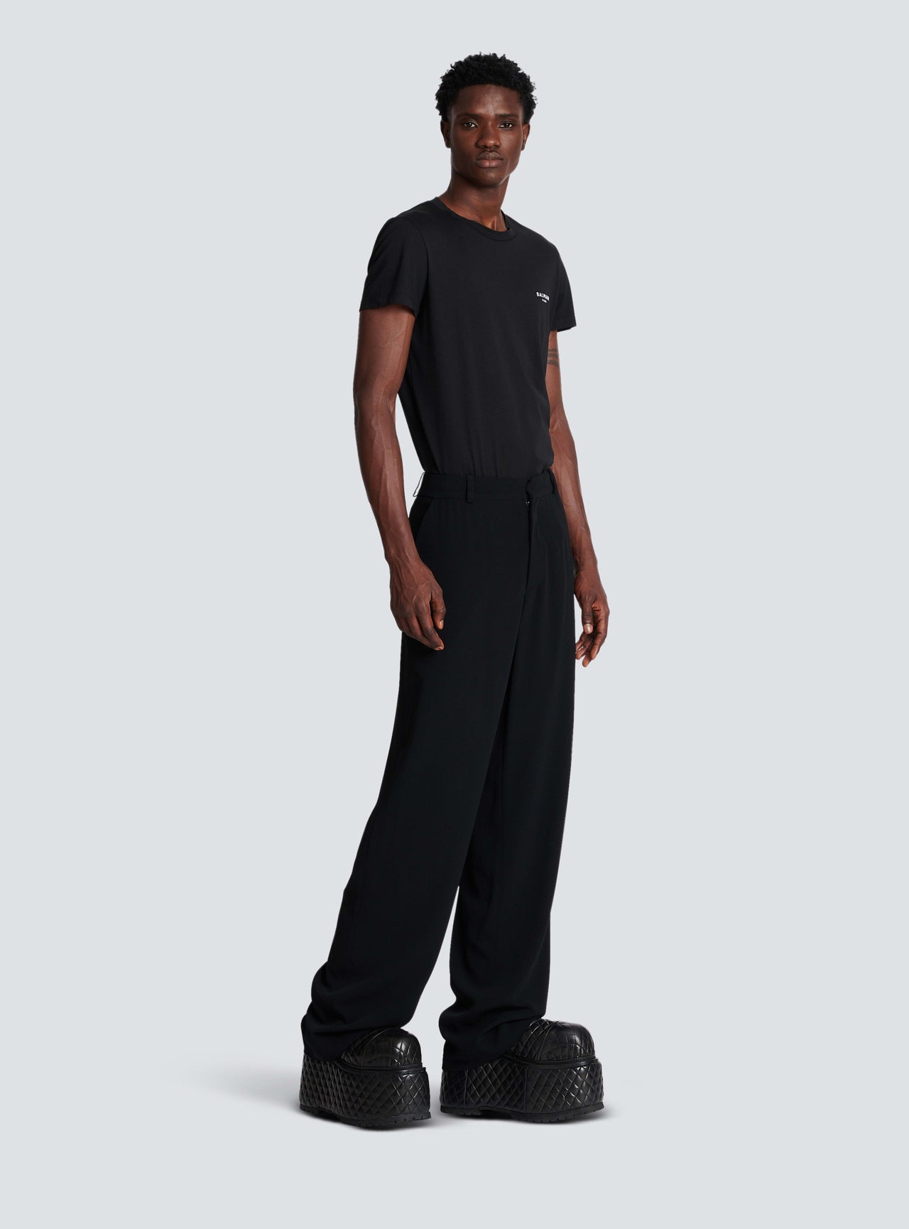 Balmain Men's Crepe Loose Pants