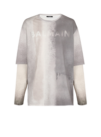 Balmain Men's Balmain Sprayed Double Layer Ls T-Shirt