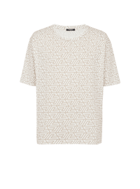 Balmain Men's Pyramid Monogram T-Shirt- Bulky Fit