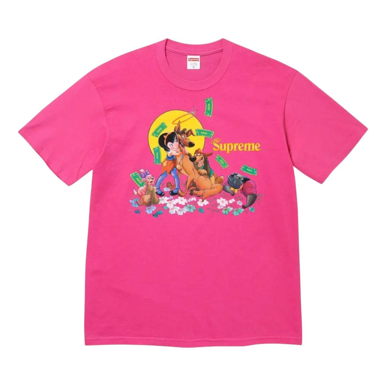 Supreme All Dogs Go To Heaven T-Shirt 'Fuchsia' FW25T42-FUCHSIA