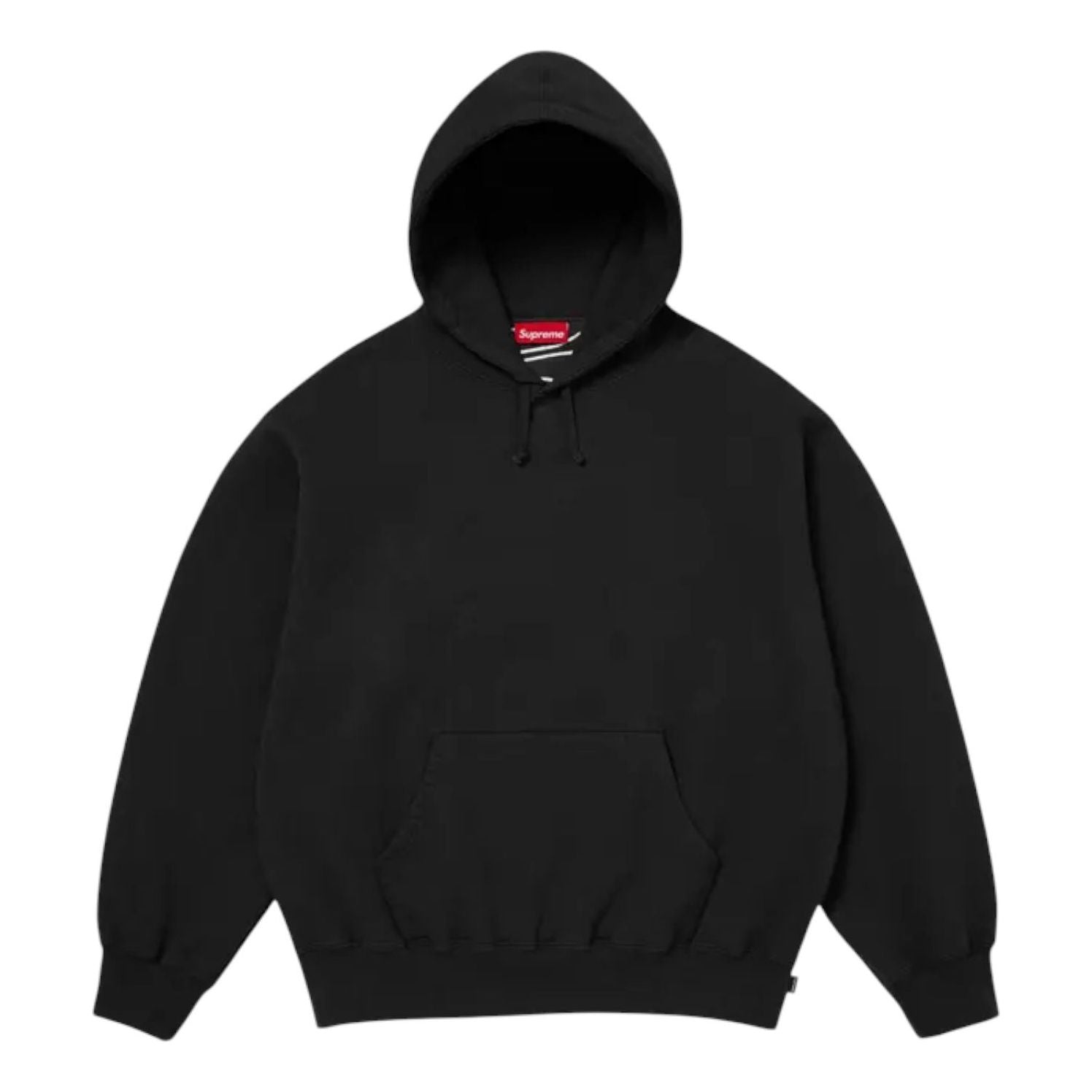 Supreme Satin Appliqué Hooded Sweatshirt 'Black' FW25SW77-BLACK