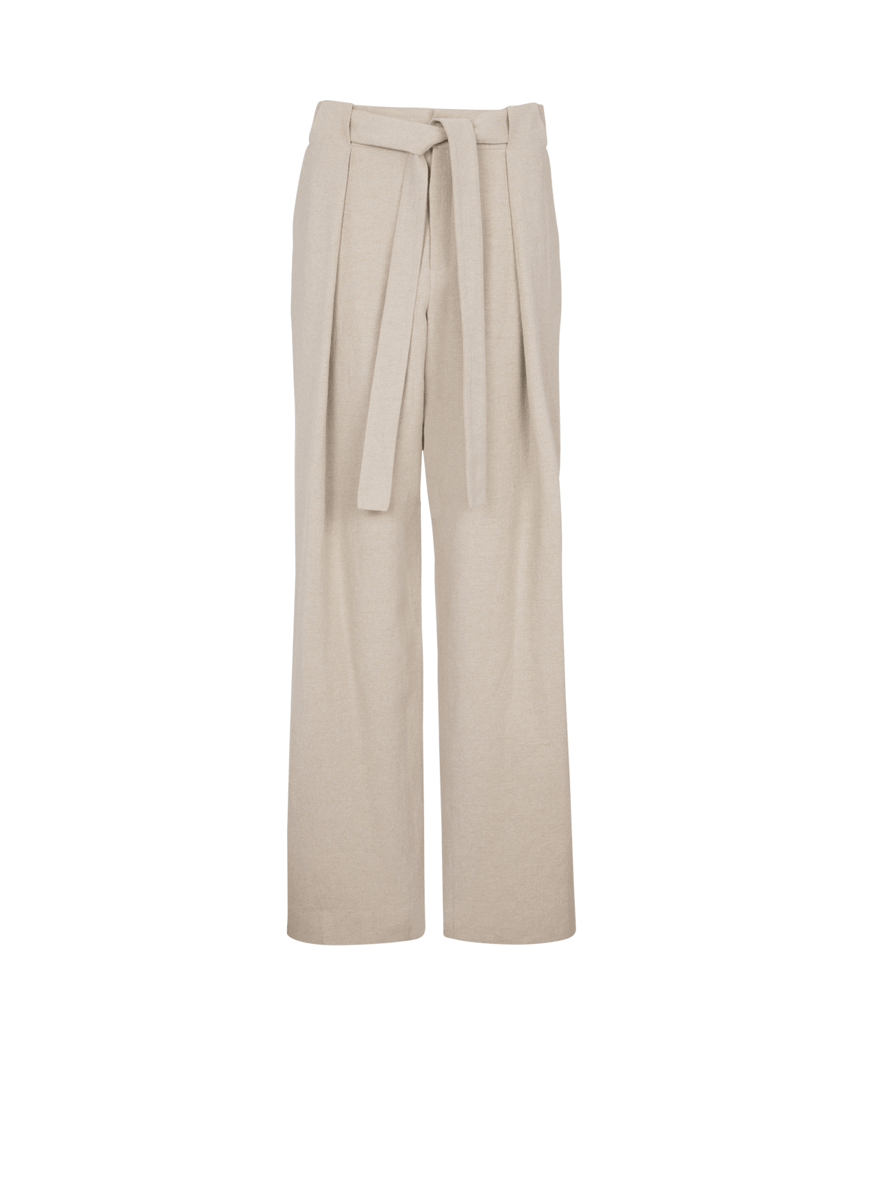 Balmain Men's Side Folded Linen Loose Pants