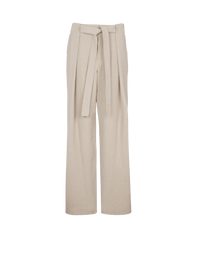 Balmain Men's Side Folded Linen Loose Pants