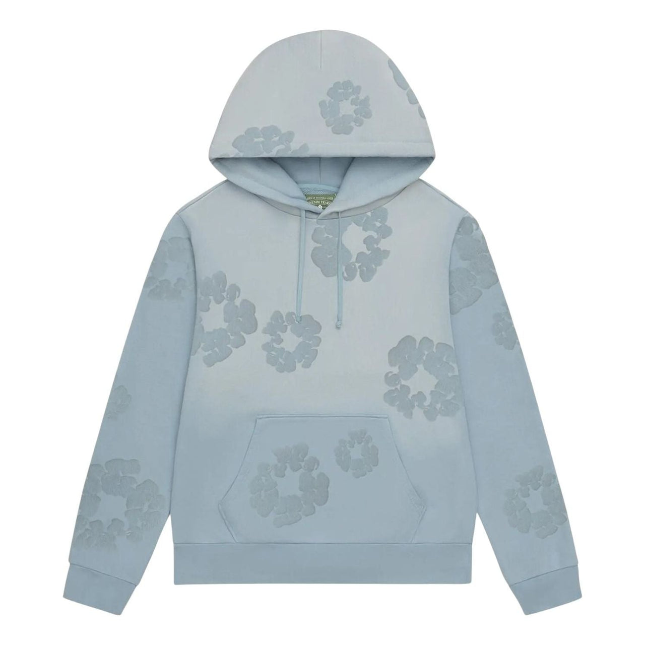 Denim Tears Faded Mono Wreath Hoodie 'Light Blue' FW25THD6512324