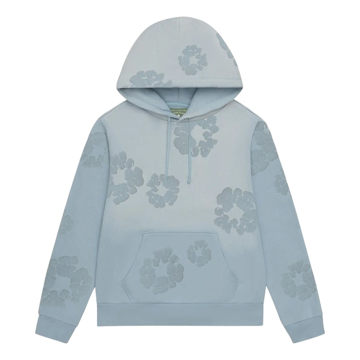 Denim Tears Faded Mono Wreath Hoodie 'Light Blue' FW25THD6512324