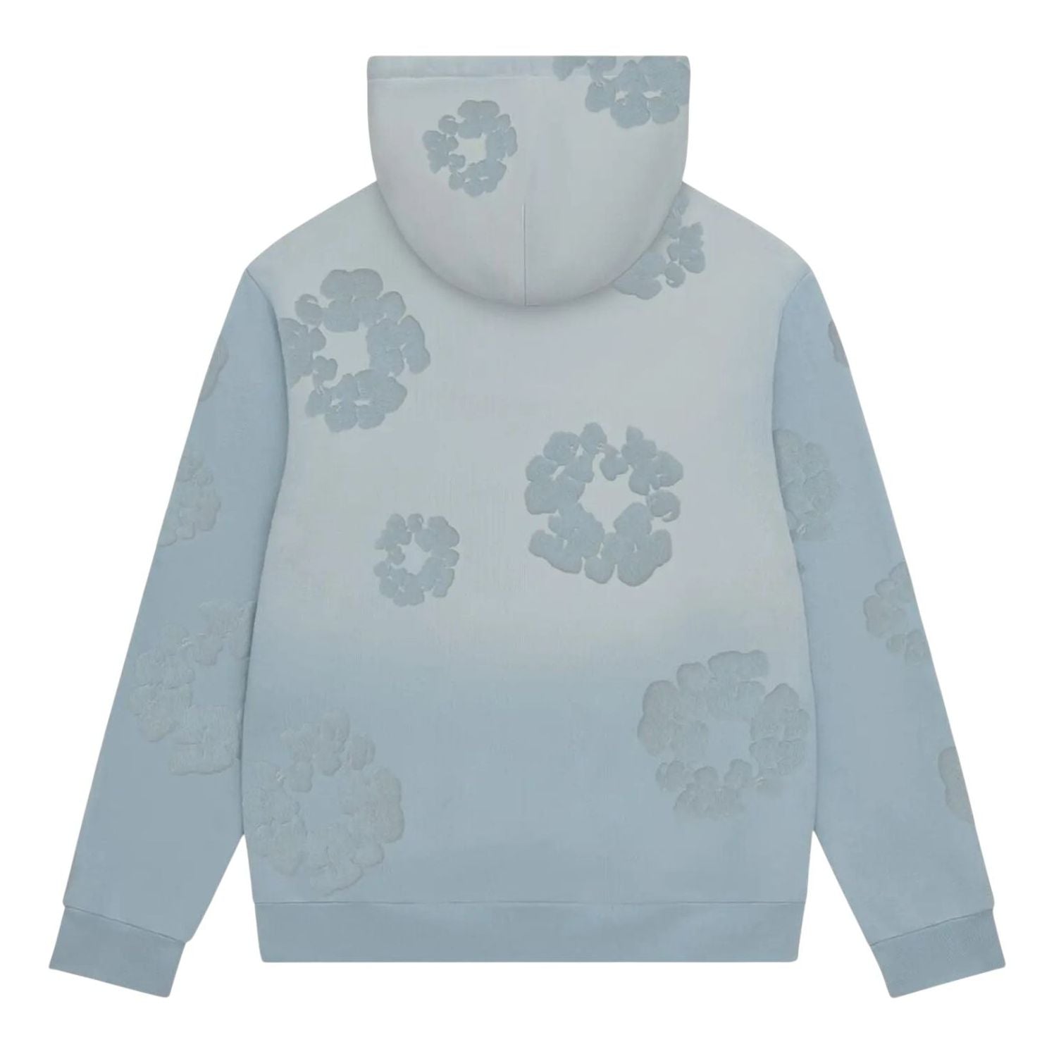 Denim Tears Faded Mono Wreath Hoodie 'Light Blue' FW25THD6512324