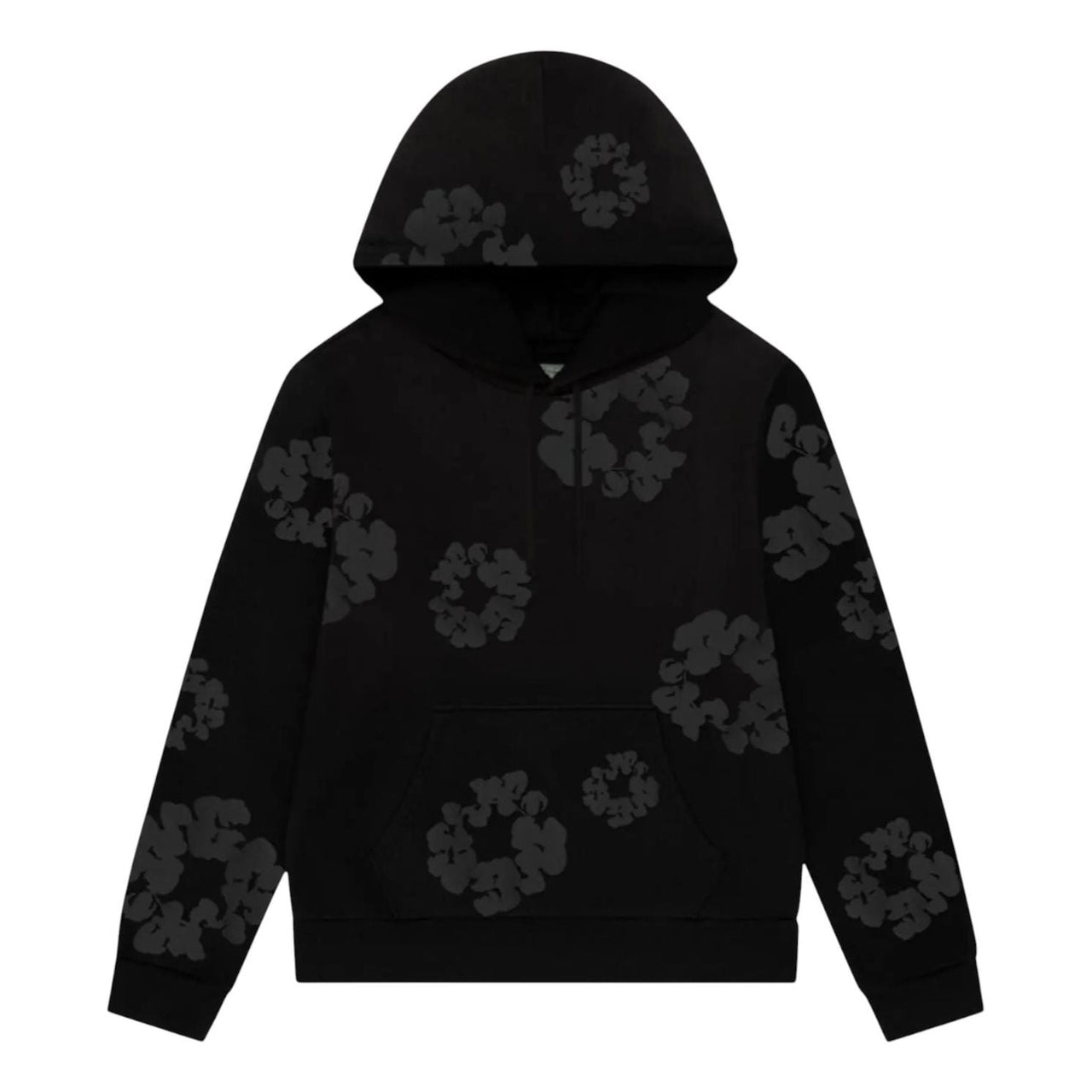 Denim Tears Faded Mono Wreath Hoodie 'Black' FW25THD6512323