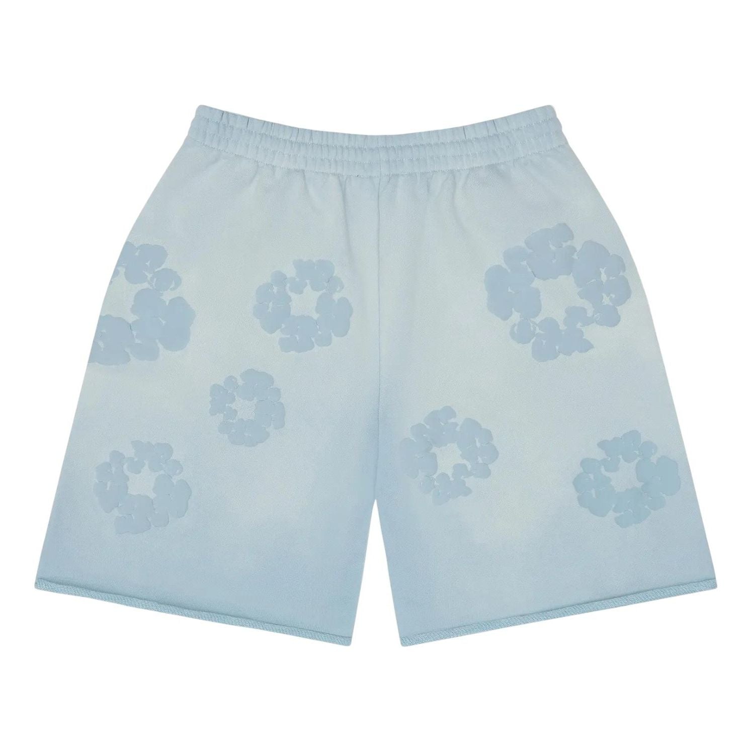 Denim Tears Faded Mono Wreath Sweatshorts 'Light Blue' FW25BRS6492327