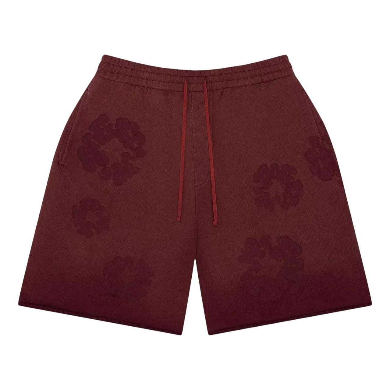 Denim Tears Faded Mono Wreath Sweatshorts 'Beet Root' FW25BRS6492325