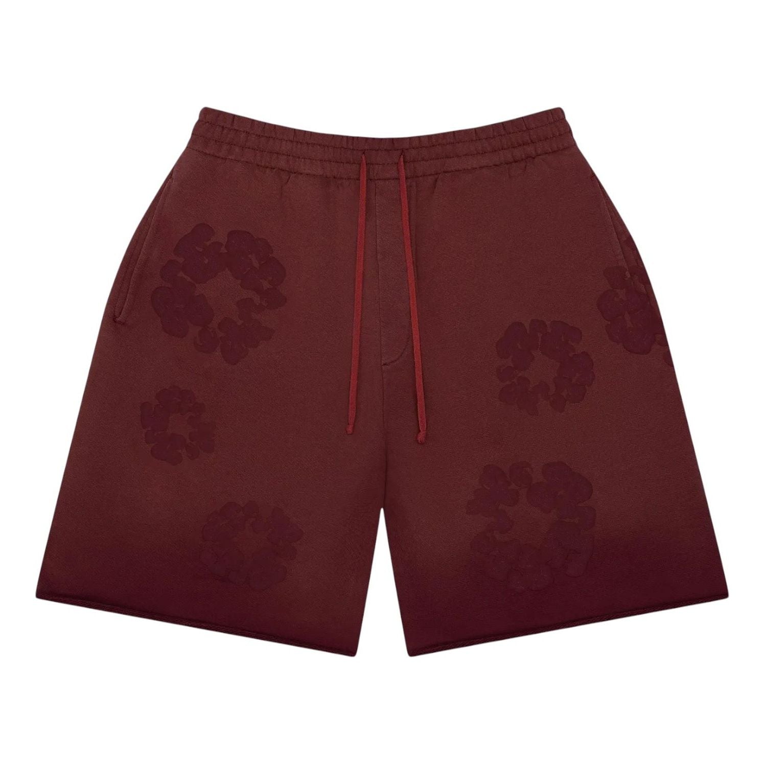 Denim Tears Faded Mono Wreath Sweatshorts 'Beet Root' FW25BRS6492325